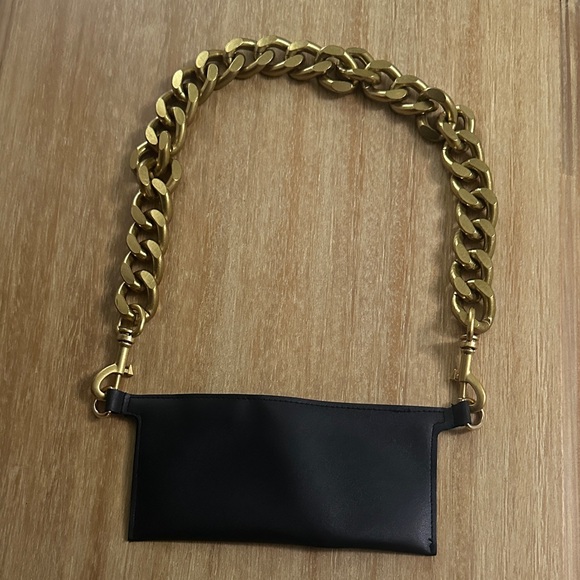 Handbags - Gold Chain Strap to turn designer wallet into purse.